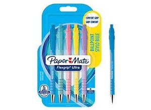 3026981622779 - Papermate FlexGrip Ultra Kugelschreiber Blau Medium 1 mm Nicht Nachfüllbar 5 Stück