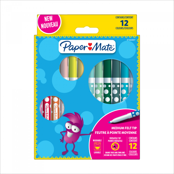 3026981665073 - Paper Mate Filzstift 2166507 sort 12St 3026981665073 12 Stück