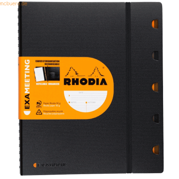 3037921324103 - 6 x Meetingbook Office Exa Rhodiactive A5+ 80 Blatt 90g mit Vor