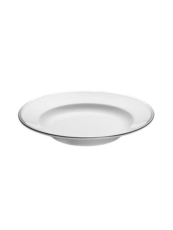 3050911040012 - Bistro Plate deep Dia 23 cm White Silver