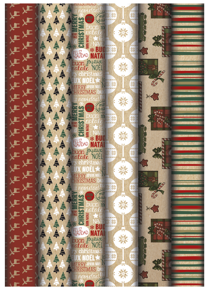 3065502237993 - Weihnachts-Geschenkpapier Kraft
