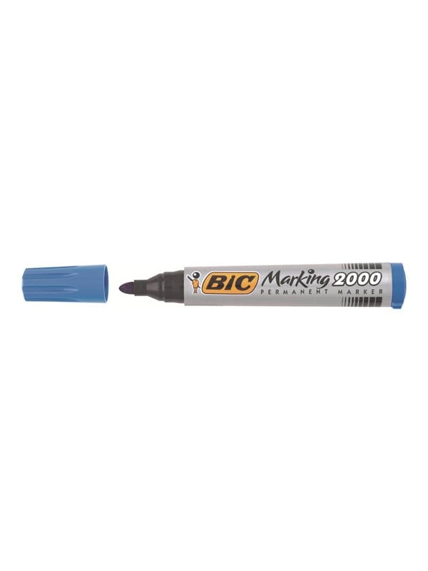 3086122000064 - BIC Marking 2000 Rundspitze Permanentmarker Recycelt 51% Mittel Rundspitze 2 mm Blau 12 Stück