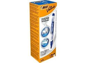 3086123307124 - BIC Velleda Liquid Ink Whiteboard-Marker Mittel Rundspitze 22 mm Blau 12 Stück