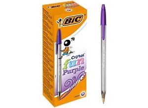 3086123395817 - BIC Cristal Fun Kugelschreiber Lila Breit 06 mm 20 Stück