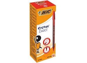 3086123594159 - BIC Cristal Exact Kugelschreiber Rot Extra Fein 028 mm 20 Stück