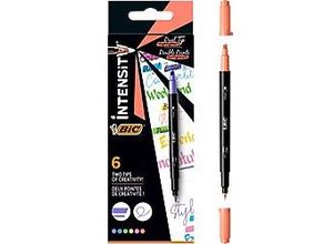 3086123681347 - BIC Intensity Dual Textmarker Pastel Mehrfarbig Filzspitze 08 mm 6 Stück