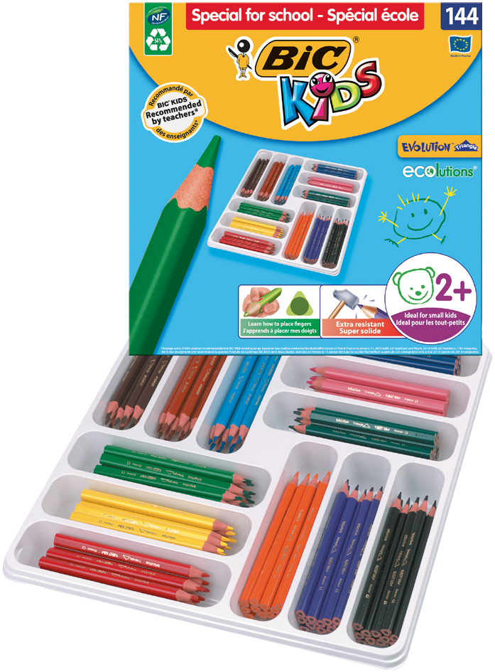 3086124001823 - BIC KIDS Dreikant-Buntstifte Evolution Triangle 144er Pack