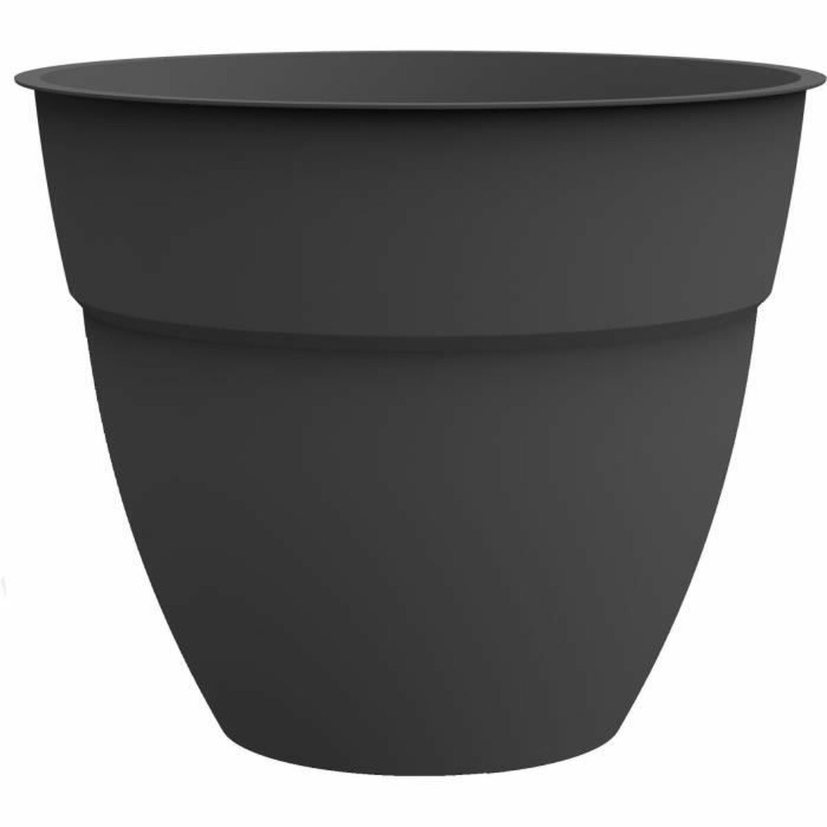 3086960266110 - Blumentopf Grau Ø 52 cm Dunkelgrau Kunststoff rund Moderne