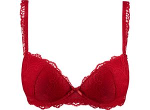 3102062058252 - Danse des Sens Push-up-BH Spitze Zierschleife für Damen rot 70D