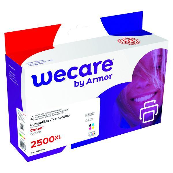 3112539746650 - WeCare Tintenpatrone komp mit PGI-2500XL Inhalt 72ml 4 Farben 3112539746650 Canon