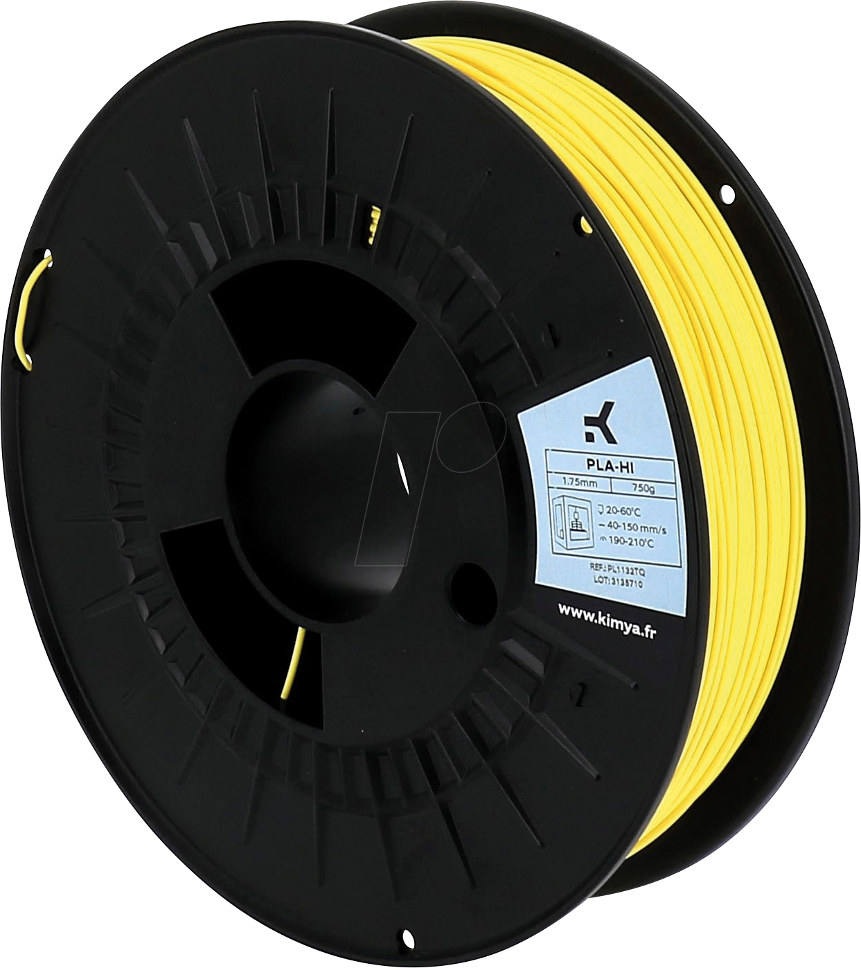 3112539793906 - KIMYA PL1132TQ - Filament PLA-HI Gelb 175 mm 750 g