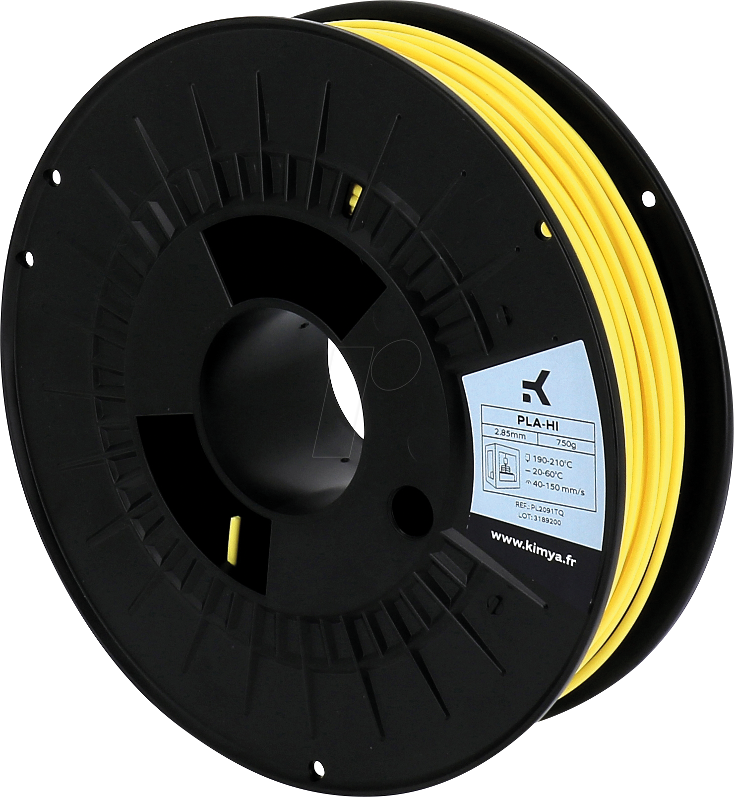 3112539794019 - KIMYA PL2091TQ - Filament PLA-HI Gelb 285 mm 750 g