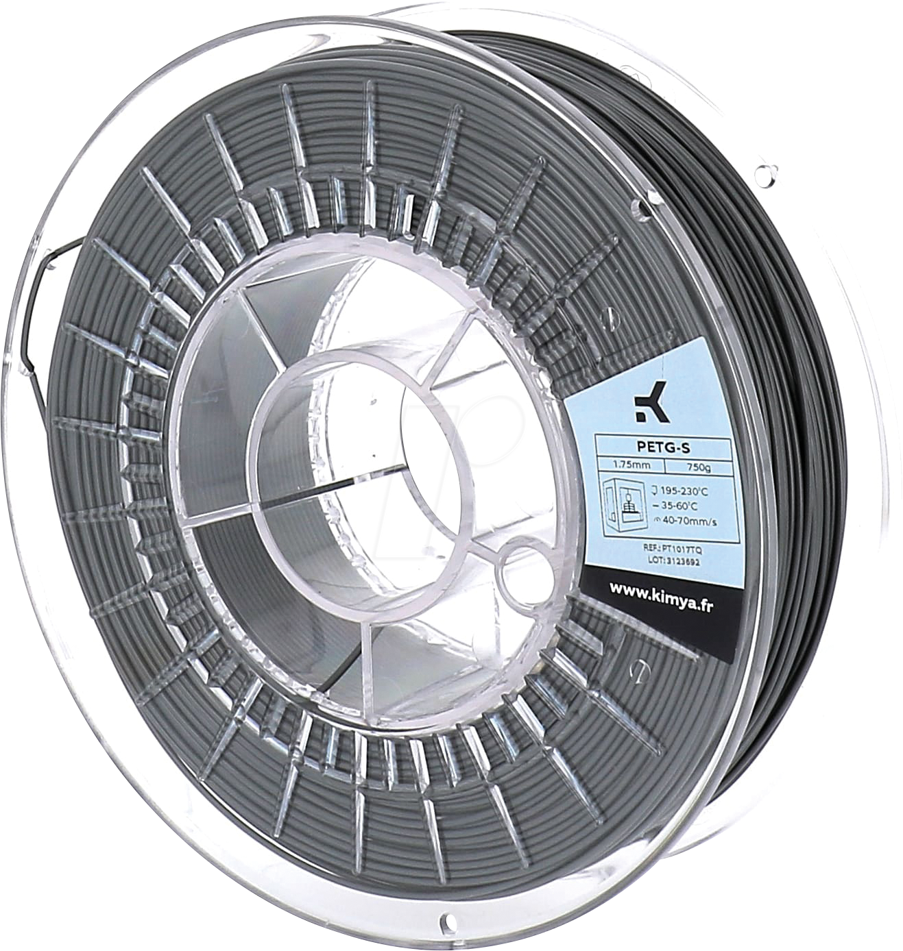 3112539804121 - KIMYA PT1017TQ - Filament PETG-S Grau 175 mm 750 g