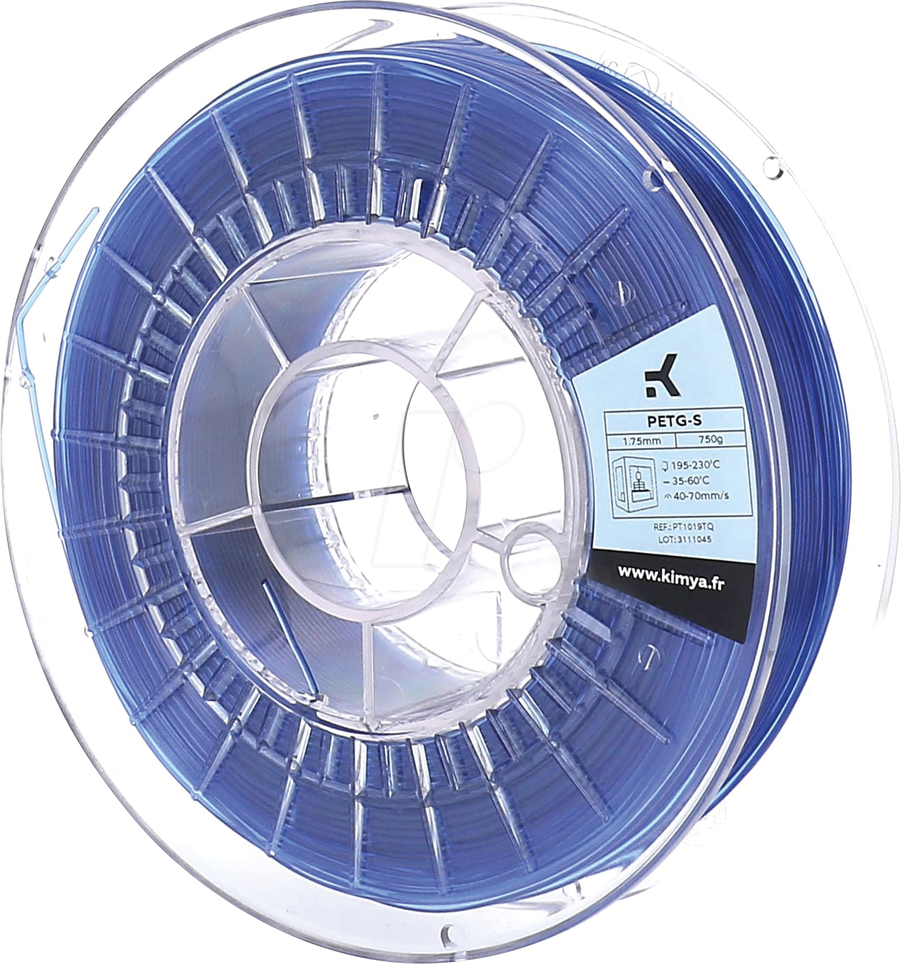 3112539804138 - KIMYA PT1019TQ - Filament PETG-S Blau Transluzent 175 mm 750 g