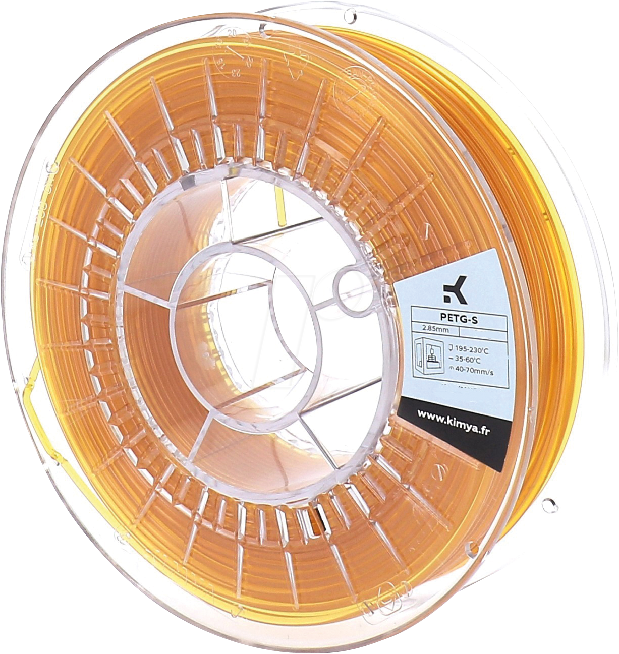 3112539804411 - KIMYA PT2020TQ - Filament PETG-S Gelb Transluzent 285 mm 2200 g