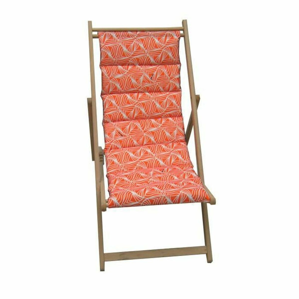 3113610142927 - Solseng Wave Orange Canvas-Stoff Buchenholz (106 x 55 x 95 cm)