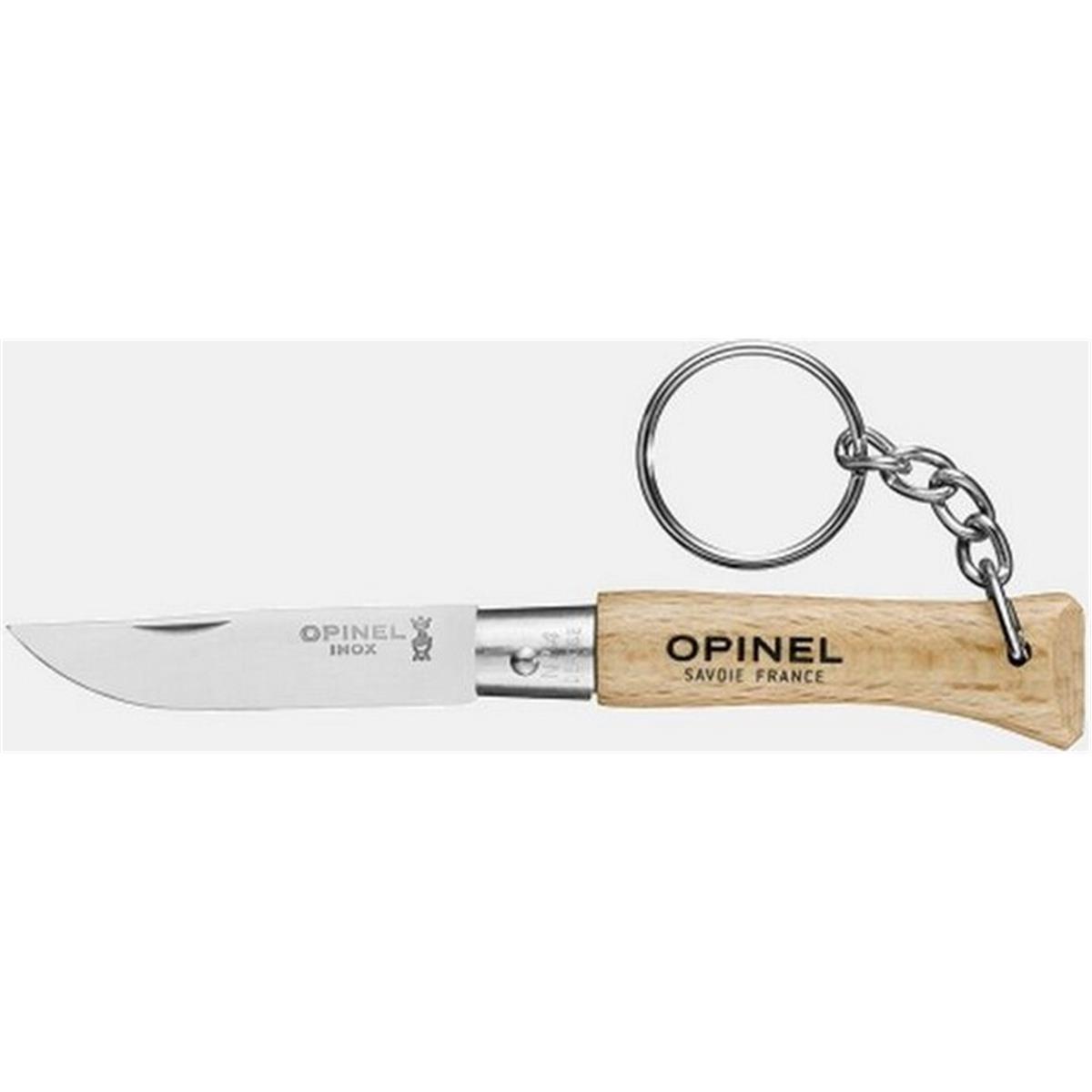 3123840000812 - Opinel Schlüsselanhänger Nr 04 aus Edelstahl mit Ring (6 Stück) - Robust und Praktisch