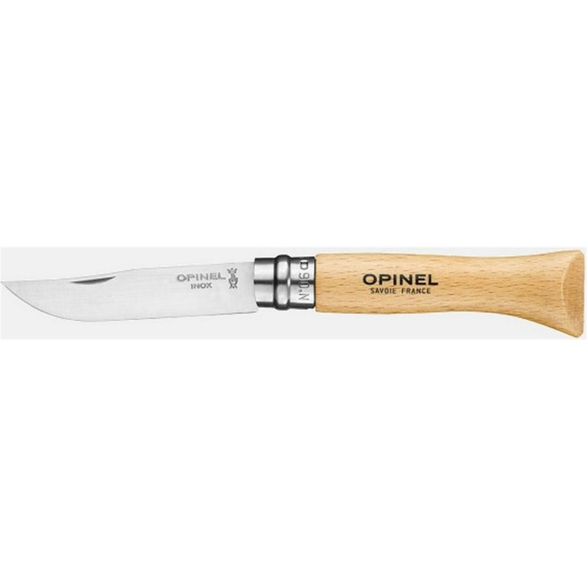 3123841230607 - Opinel Viroblock N6 Inox - 12er Display Klinge 7 cm Buchenholzgriff