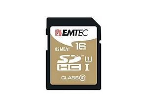 3126170142078 - EMTEC SD Card 16GB SDHC (CLASS10) Gold + Kartenblister