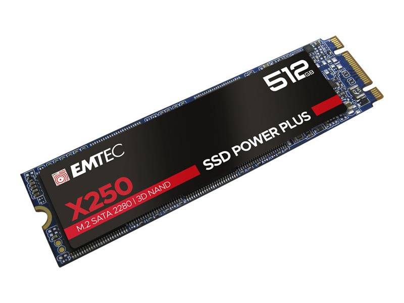 3126170170484 - EMTEC SSD Power Plus X250 - SSD - 512 GB - intern - M2 2280 - SATA 6Gb s