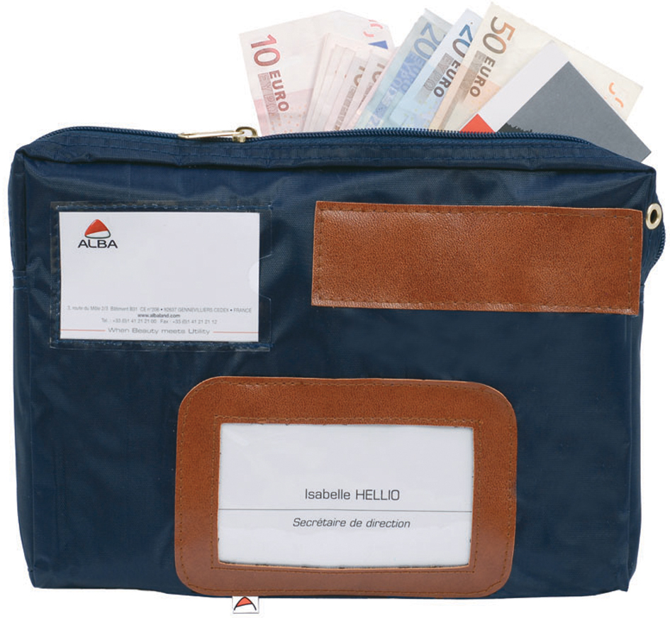 3129710003402 - ALBA Banktasche POCAIS mit Dehnfalte aus Nylon blau