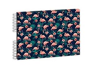 3130630167037 - Flamingo Spiralfotoalbum Hardback Papier 22 x 32 x 3 cm Nachtblau