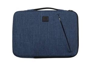 3130630171225 - Laptophülle Business für Laptops 13-14 gepolstert Griff & Reißverschlussfach B 370 x T 25 x H 280 mm Post-Consumer-Polyester blau