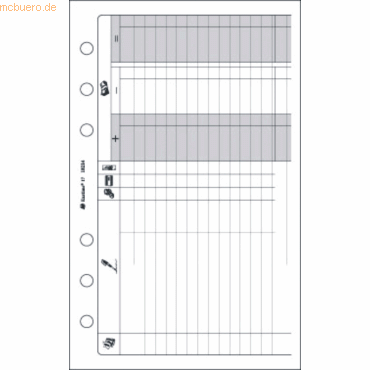 3130630182146 - 5 x Timer Kassenbuch 32 Blatt 105x172mm