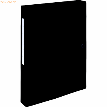 3130630546313 - 10 x Dokumentenbox 250x330mm PP Rückenbreite 40mm schwarz