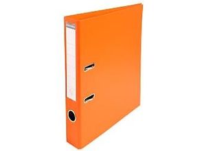 3130631535446 - PremTouch Ordner DIN A4 50 mm Orange 2 Ringe 53544E Pappkarton PVC (Polyvinylchlorid) Hochformat 10 Stück