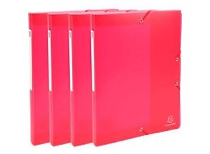 3130632598754 - Archivboxen 59875E DIN A4 Rot Polypropylen 25 x 33 cm 4 Stück