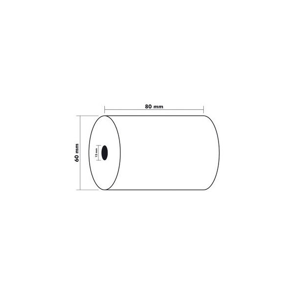 3130633438042 - Thermorolle 80mmx44m Kern-Ø 12 mm Rollen-Ø 60 mm 55 gm² weiß 3130633438042 10 Stück