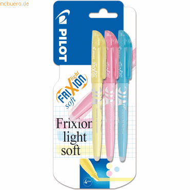 3131910298847 - 12 x Textmarker Frixion Light Soft 38mm softblausoftgelbsoftp