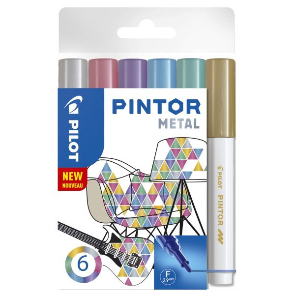 3131910517443 - Kreativmarker Pintor Metallic - F 6 Stück sortiert 3131910517443 Pilot