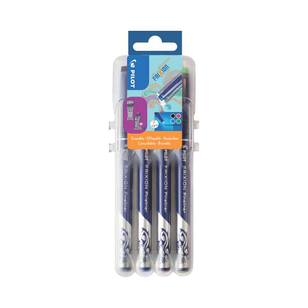 3131910537175 - Fineliner FriXion 4er-Set Klassik KS-Spitze Strichstärke 045 mm radierbar 4 Standardfarben