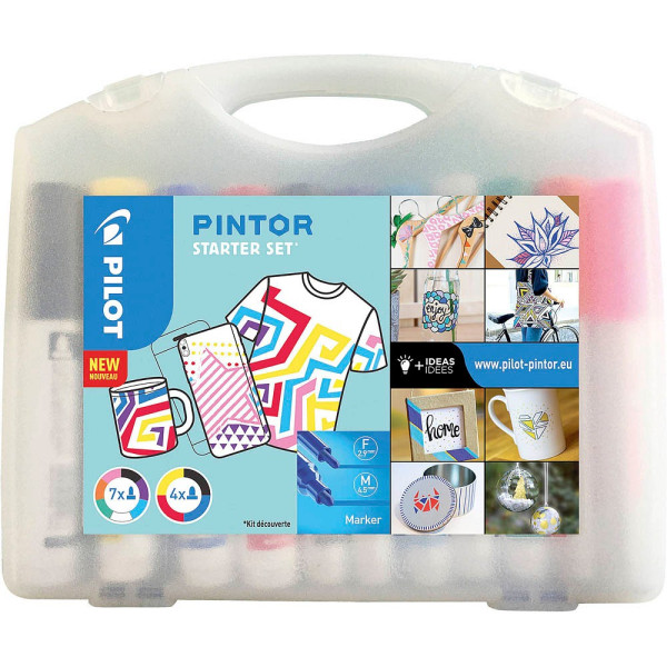 3131910537687 - PINTOR Starter-Set Kreativmarker farbsortiert 20 - 60 mm 3131910537687 SW-PT-F M-S11 4160S1 11 Stück