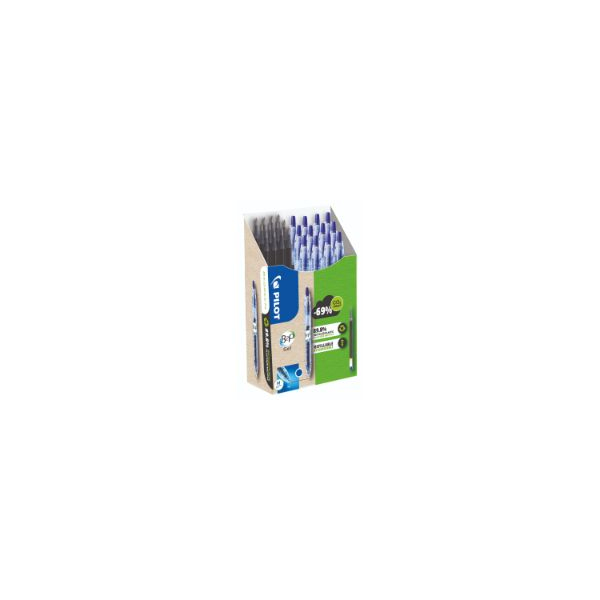 3131910556206 - Gelschreiber PILOT Bottle 2 Pen BeGreen blau Strichbreite 04 mm dokumentenecht nachfüllbar 89 % Recyclingmaterial 10 Stück + 10 Minen blau