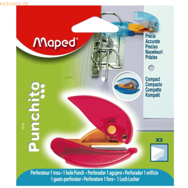 3154140331009 - 20 x Locher Punchito 1 Loch für 5 Blatt Blisterverpackung 3154140331009 - 20 x Locher Punchito 1 Loch für 5 Blatt Blisterverpackung