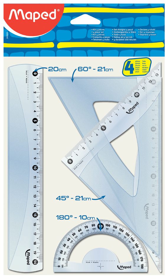 3154142428202 - Geometrie-Set Medium Start 242 4-teilig transparent