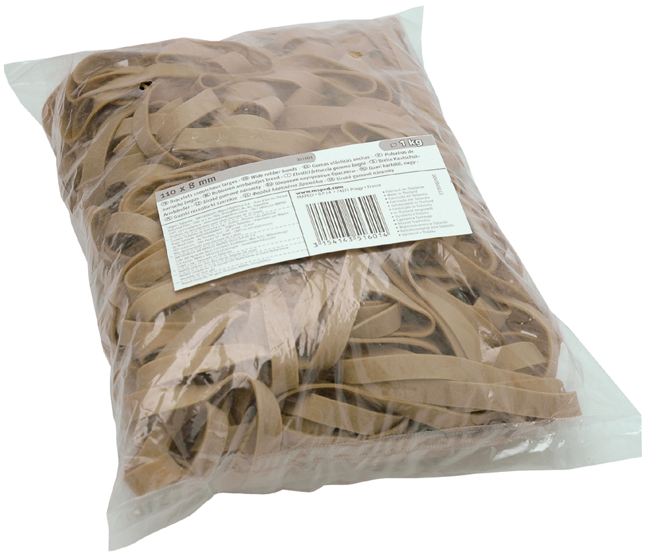 3154143517080 - Gummibänder natur 200 x 10 mm Großpackung 3154143517080 - Gummibänder natur 200 x 10 mm Großpackung