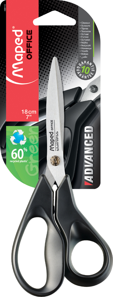 3154144981101 - Schere Advanced Green Länge 180 mm asymmetrisch