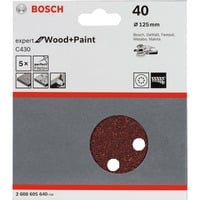 3165140171243 - Accessories Expert for Wood 2608605640 Exzenterschleifpapier mit Klett gelocht Körnung 40 (ø - Bosch