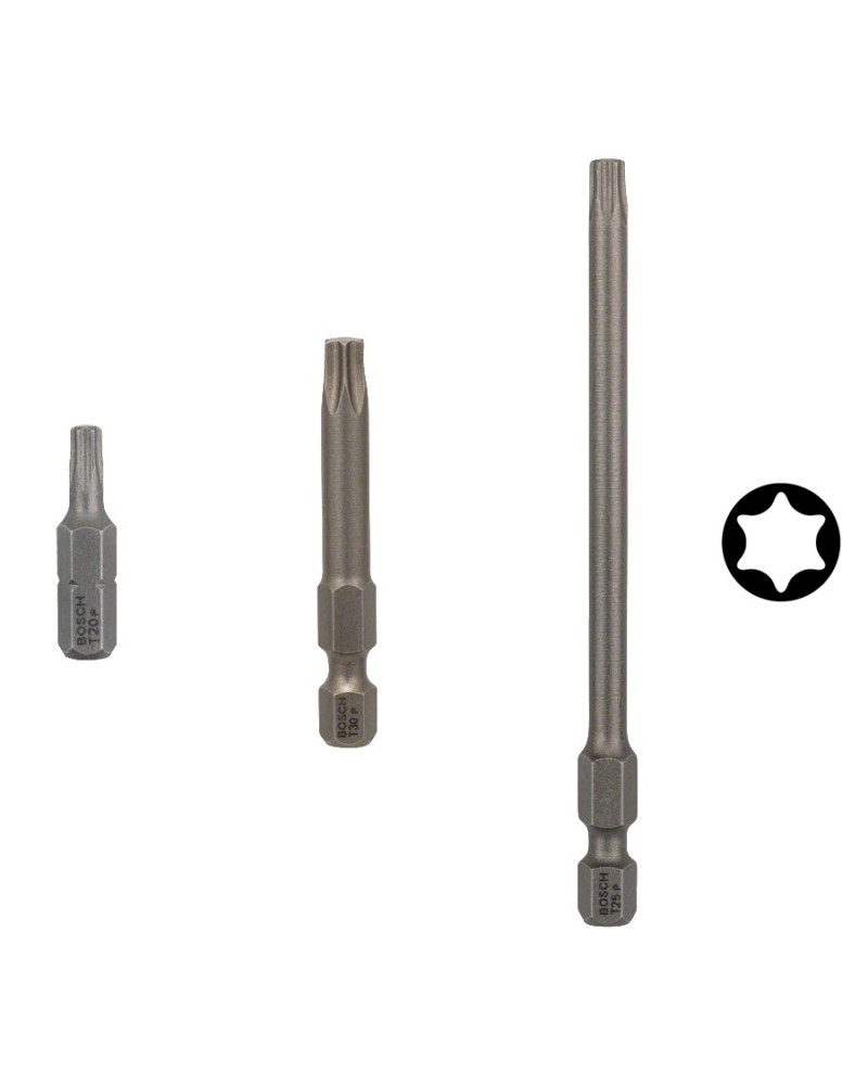 3165140301336 - Pro bit extra-hart für innen-torx-schrauben (T15 länge 25 mm 3 stück) - Bosch