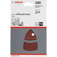 3165140323314 - Accessories 2608607410 Multischleifpapier mit Klett gelocht Körnung 180 (l x b) 102 mm x 62 - Bosch