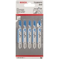 3165140451840 - Accessories 2608636496 Stichsägeblatt t 118 gfs Basic for Stainless Steel 5er-Pack 5 St - Bosch