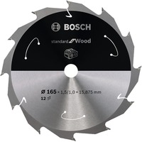 3165140958271 - Akku-Kreissägeblatt Standard for Wood 165 x 15 1 x 15875 12 Zähne - Bosch