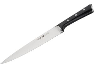 3168430274204 - Fleischmesser TEFAL Ice Force Kochmesser Gr Gesamtlänge 333 cm Klingenlänge 20 cm schwarz (edelstahlfarben schwarz) Fleischmesser Kochmesser Eishärtung dauerhafte Leistungsstärke FischFleisch Edelstahl