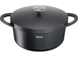 3168430291645 - Schmortopf TEFAL Trattoria Töpfe Gr 457 l + Ø 24 cm schwarz Schmortöpfe Topf Aluguss Antihaftversiegelung mit Deckel alle Herdarten Induktion