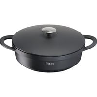 3168430291669 - Servierpfanne TEFAL Trattoria Pfannen Gr Ø 28 cm + Höhe 125 cm schwarz Servierpfannen Pfanne Aluguss Antihaftversiegelung mit Deckel alle Herdarten Induktion