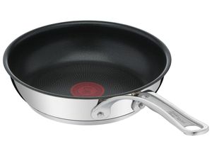 3168430310728 - Bratpfanne TEFAL Jamie Oliver Cooks Classic Pfannen Gr Ø 24 cm + Höhe 7 cm schwarz (edelstahlfarben schwarz) Bratpfannen EdelstahlAntihaftversiegelungThermo-Signalalle HerdartenInduktion